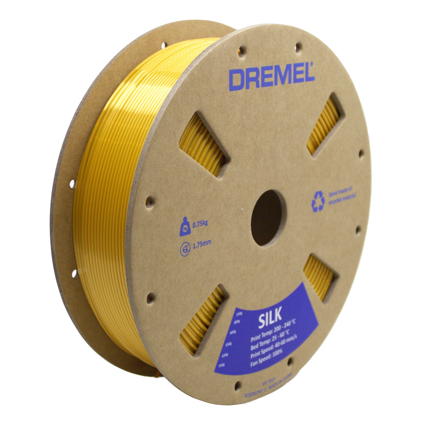 Dremel 3D PLA Filament, 1.75mm, 0.75kg - Silk Finish