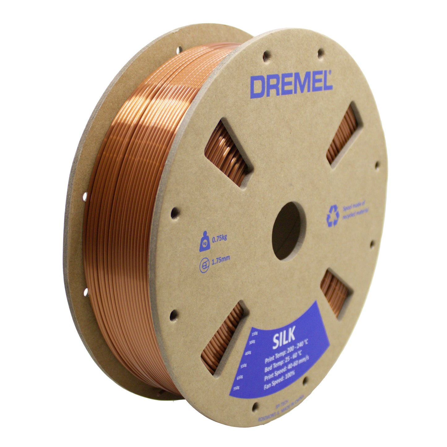 Dremel 3D PLA Filament, 1.75mm, 0.75kg - Silk Finish