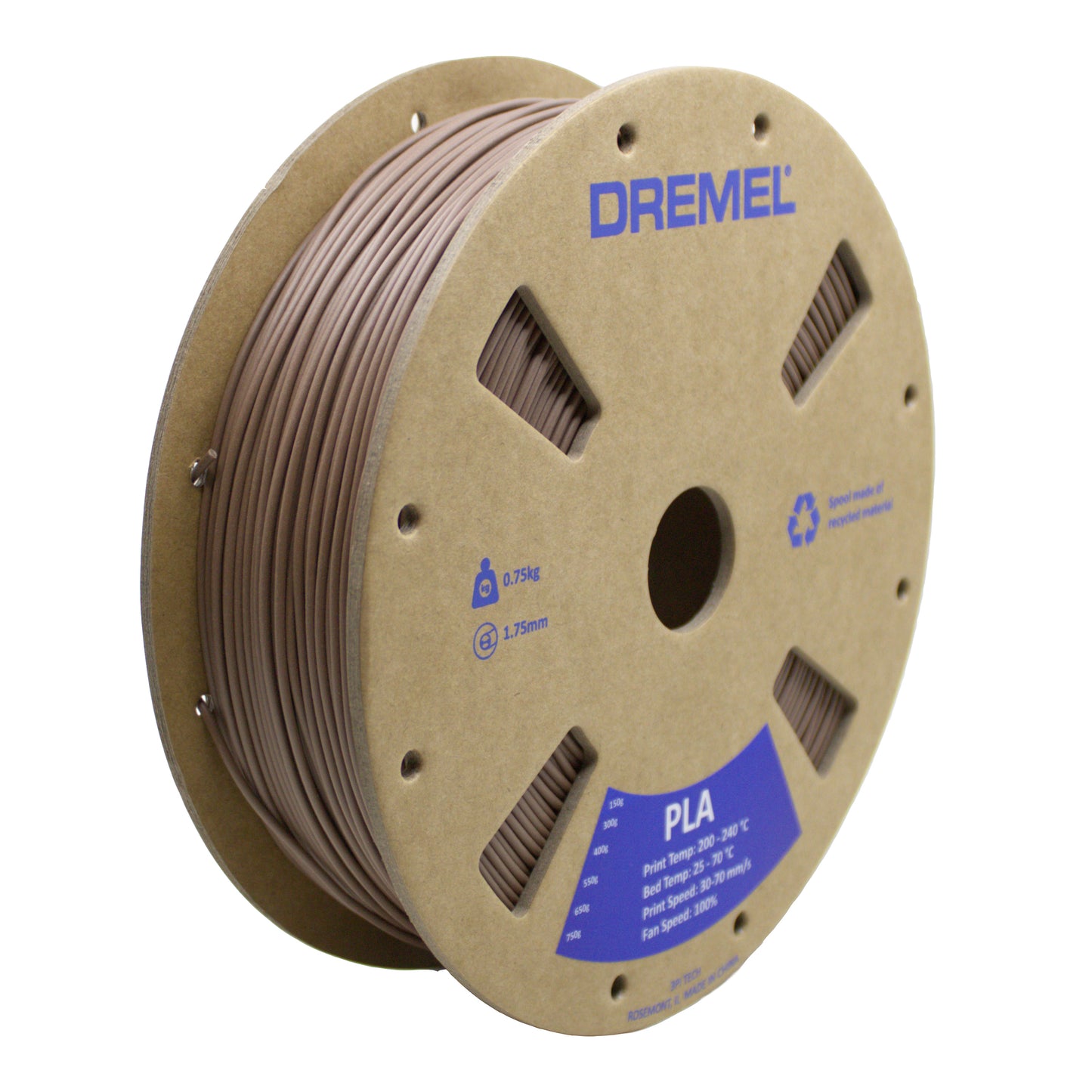 Dremel 3D PLA Filament, 1.75mm, 0.75kg - Matte Finish