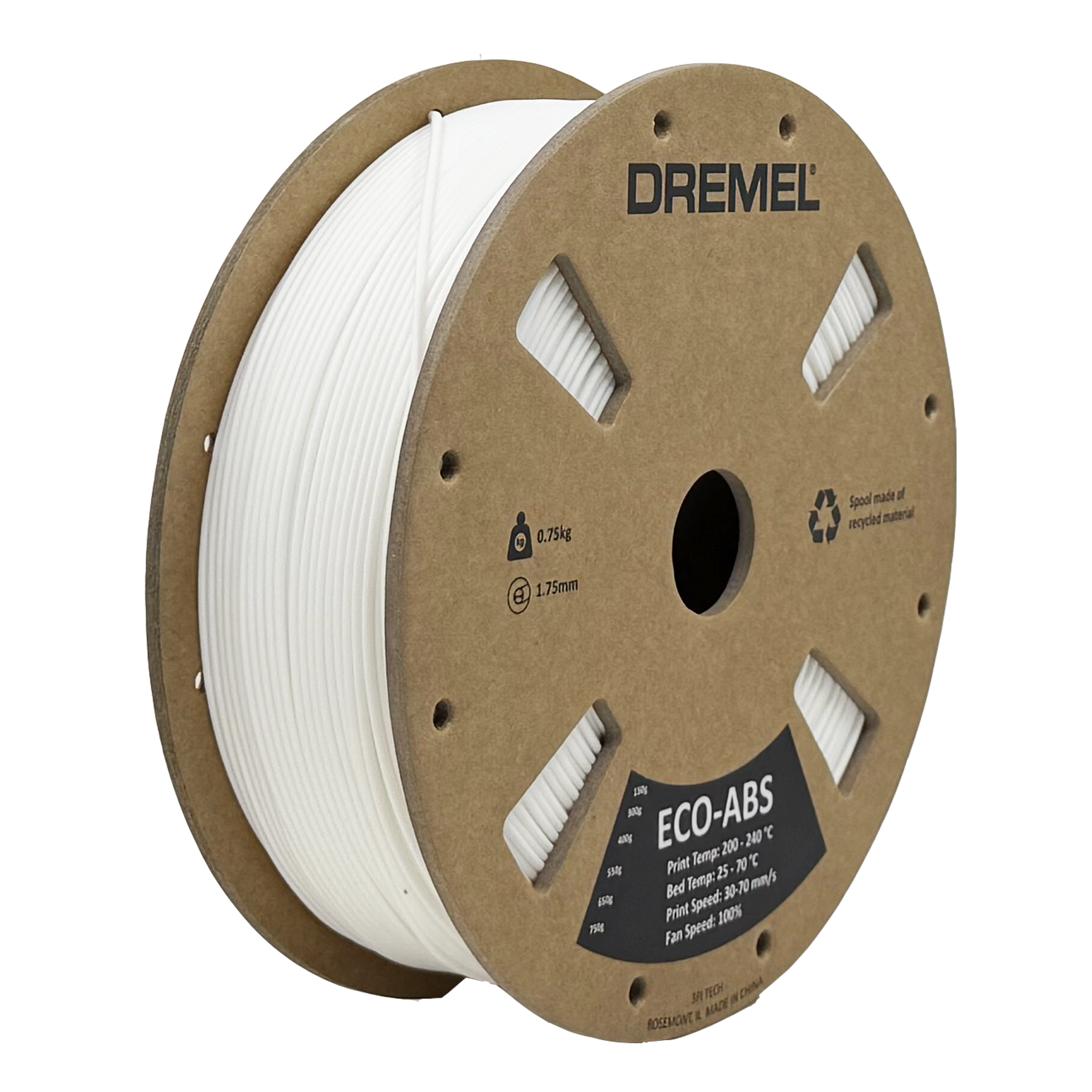 あむページ Dremel 3D ECO-ABS Filament, 1.75mm, 0.75kg – 3PI Tech Solutions