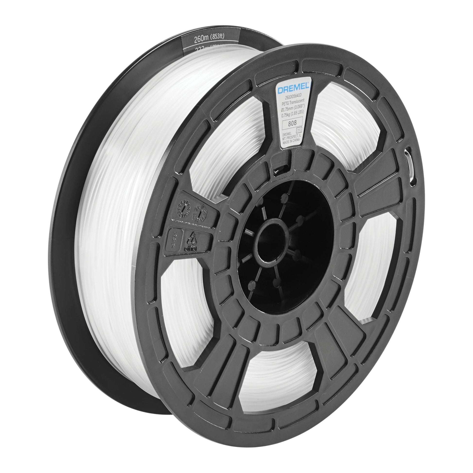 3D PETG Filament Spool, 1.75mm Diameter, Translucent 0.75kg – 3PI Tech  Solutions